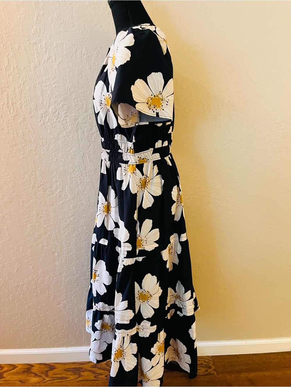 Anthropologie Somerset Maxi Dress with black and white  Floral Print - Picture 5 of 8